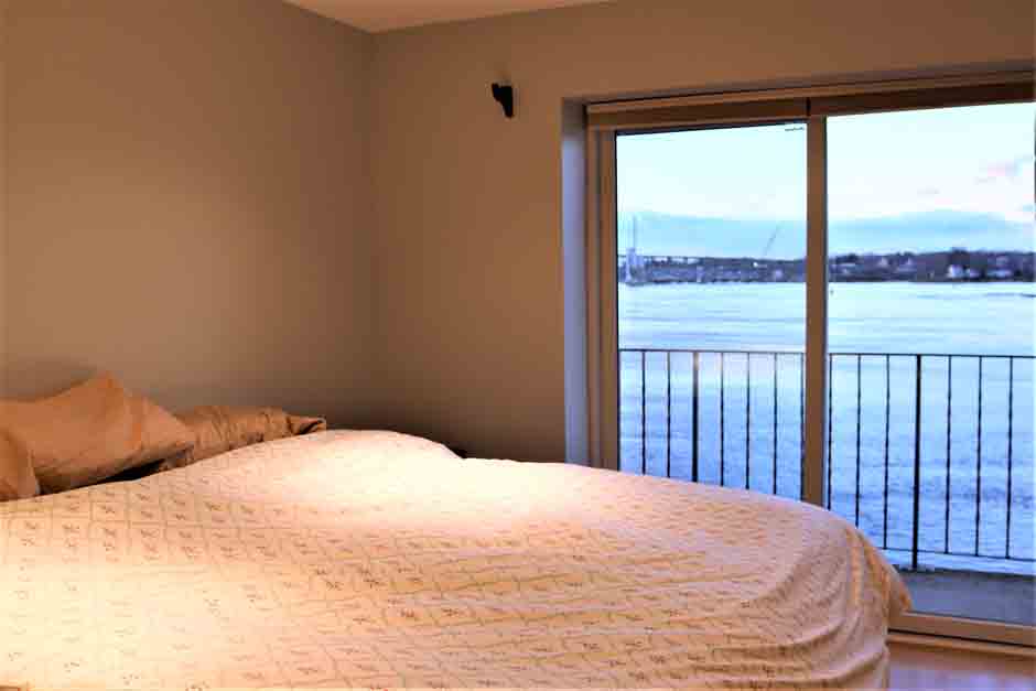 bedroom with view